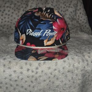 Floral Men's Hat - Black and Red